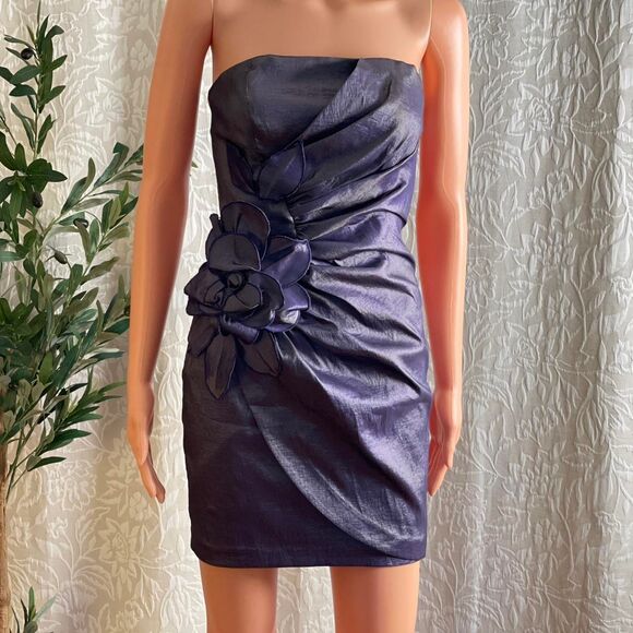 Vintage Y2K Jessica McClintock Iridescent Purple Trashy McBling Dress Size 8 - Picture 2 of 8